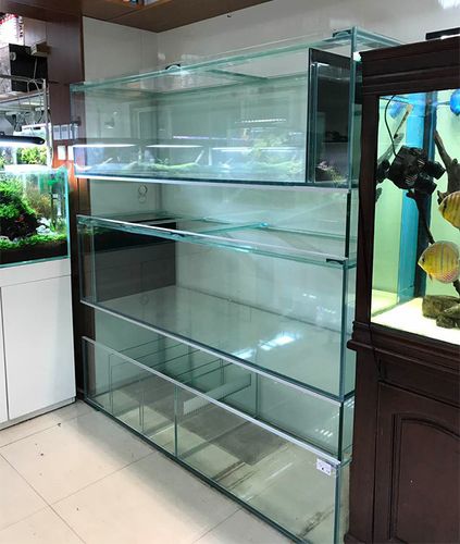 米熊 组缸 多层鱼缸 串缸组缸 铝合金底柜叠缸 鱼缸定做组缸定制