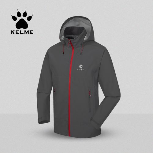 kelme卡尔美运动户外男士透气连帽风衣速干透气休闲外套