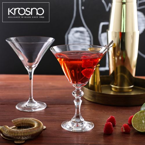 krosno水晶玻璃酒吧商用创意个性高脚复古马天尼杯三角鸡尾酒杯