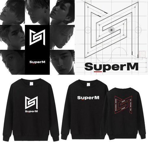 套头金钟superm专辑仁边伯贤李泰民马克黄旭熙周边同款春秋冬卫衣【1