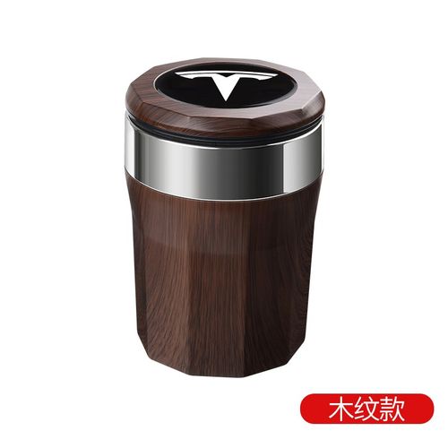 适用于特斯拉models车载烟灰缸modelx model3 75d带led灯盖改装内饰