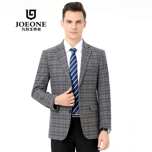 九牧王专柜正品2021厚款羊毛西服男式中年爸爸装休闲