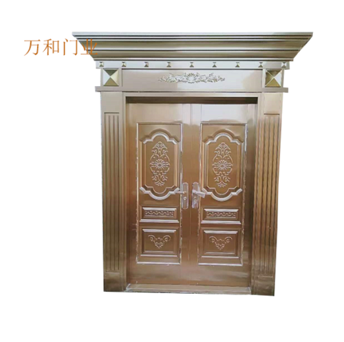 佛山厂家直销304不锈钢门双开罗马柱别墅庭院防盗农村进户大门