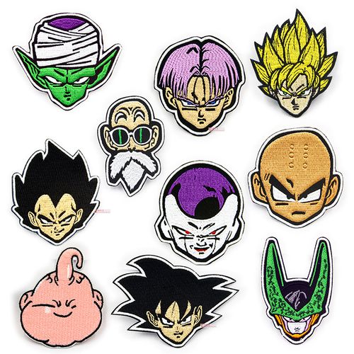 新款七龙珠魔术贴臂章孙悟空贝吉塔超级赛亚人布贴刺绣diy熨斗贴