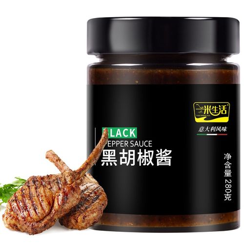 一米生活 黑胡椒酱280g 黑椒汁西餐牛排意大利面烤肉酱