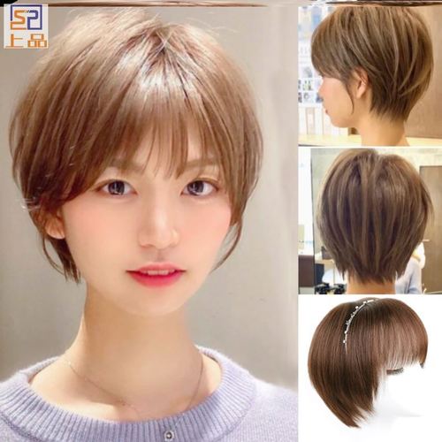 假发女夏短款超短真发全真人发年轻短发减龄整顶夏季