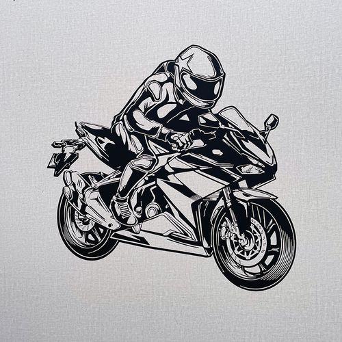 墙贴骑机车图案人物摩托车比赛男生创意背景墙壁纸俱乐部防水车贴