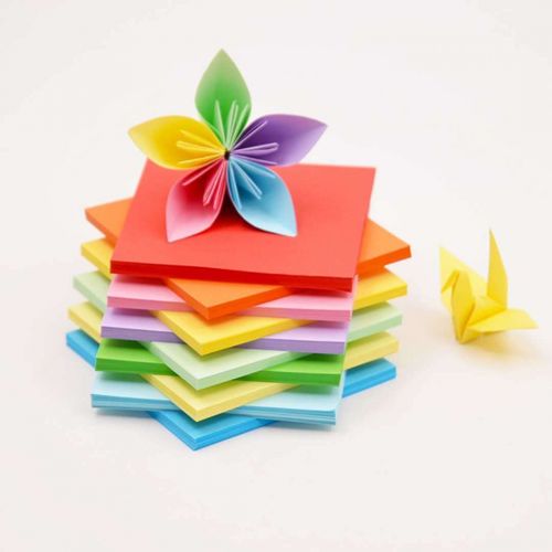 【精选直发】[ 剪刀 胶棒]正方形彩色手工纸彩纸折纸材料a4折纸彩纸折
