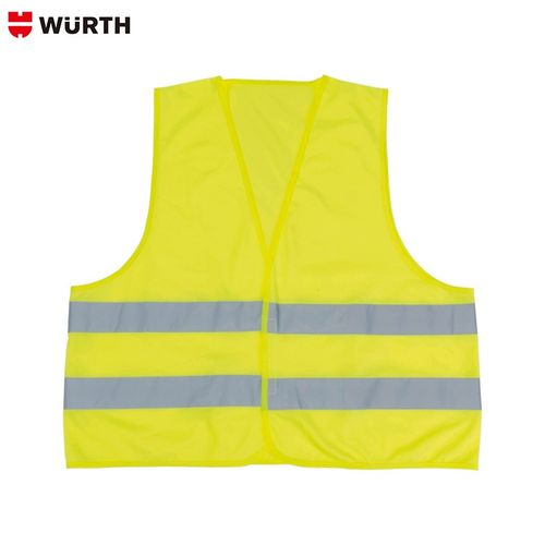 伍尔特(wurth)安全背心马夹-黄色-xl 施工建筑安全警示服汽车年检安全