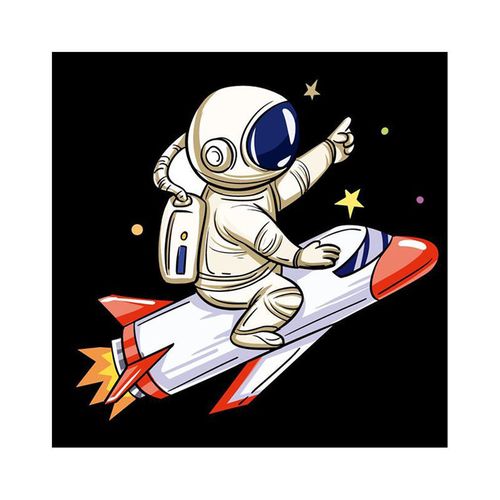 新款动漫手工钻石画5d卡通人物太空人贴钻十字绣钻石绣宇航员