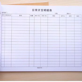 办公单据日常开支明细表现金日记账本收入支出明细账财务记账本流水