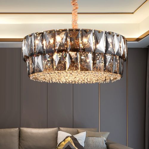 轻奢吊灯高档水晶客厅吊灯2021年新款简约现代大气奢华餐厅灯饰.