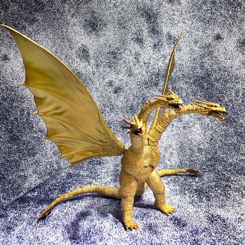 【破损包赔】shm哥斯拉2019电影怪兽者基多拉可动模型黄金三头龙摆件