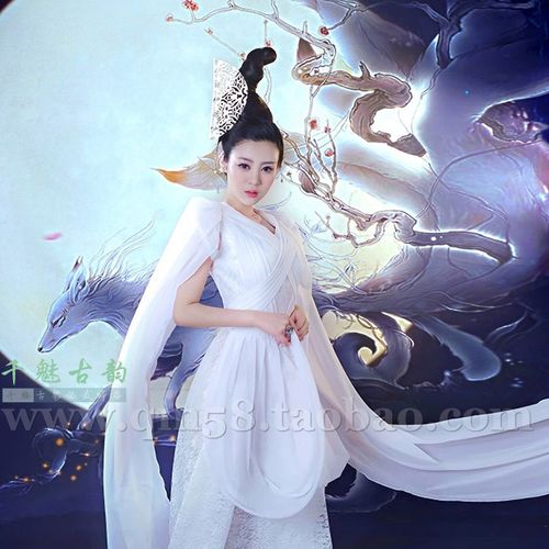 实物图影视古装青丘狐传说古力娜扎同款服装影楼写真演出服陶恒