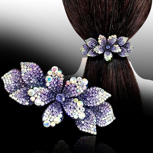 复古满钻发卡发夹低马尾夹高档大气发夹后脑勺中老年妈妈款横夹