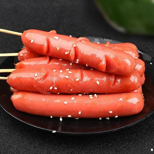 台湾烤肠热狗肠早餐原味香肠50根手抓饼配料香肠冰冻肉肠