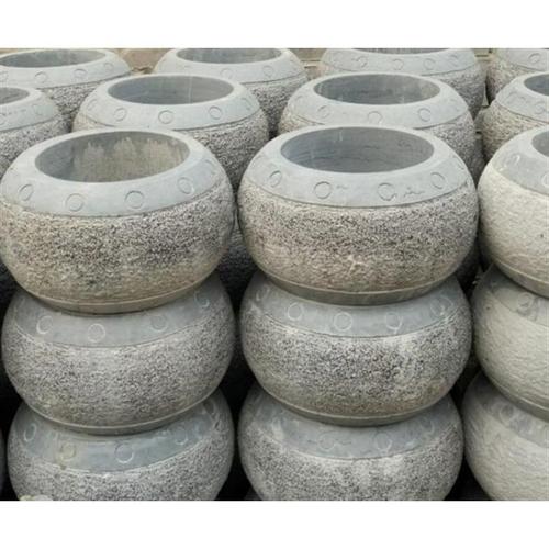 石雕柱墩青石柱顶石石柱柱基石雕花老石墩仿古圆墩柱脚做旧石墩