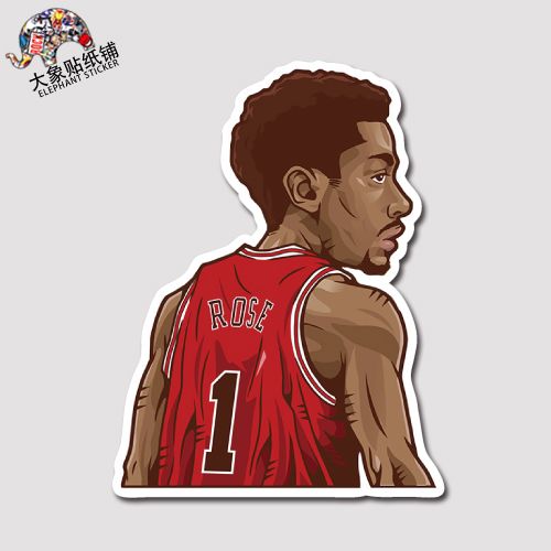 罗斯rose贴纸nba贴纸篮球球星贴纸行李箱贴纸个性防水贴纸
