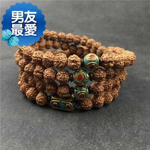 精选天然小金刚菩提子手g串108颗5瓣简约配饰男女情侣