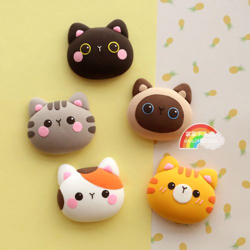 5件包邮猫咪超轻粘土材料包送工具手工diy冰箱贴胸针情侣生日礼物