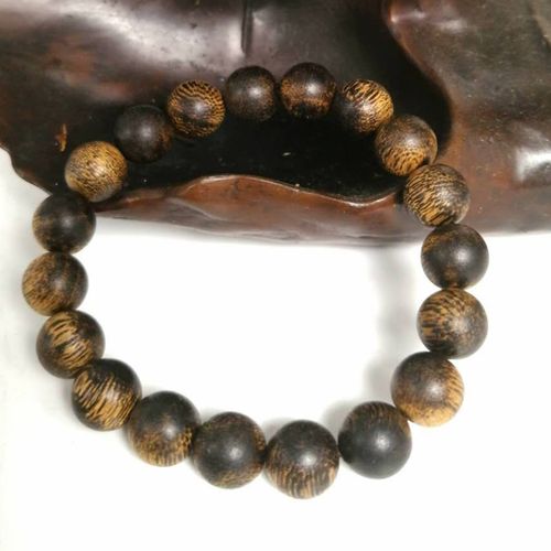 来一管天然文莱沉水级沉香手串19颗n男女士文莱沉香木