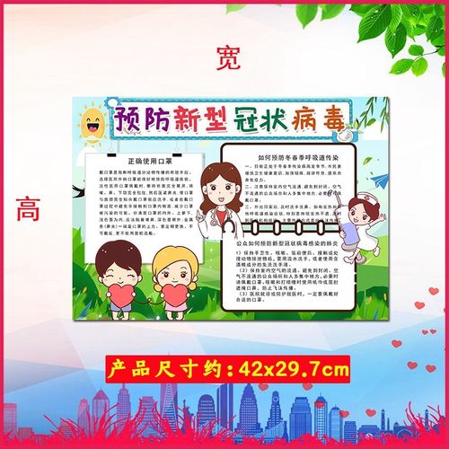 武汉加油儿童画抗疫情手抄报模板防疫绘画抗击疫情图片小学生电子小报