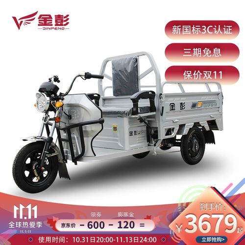 金彭暴龙1.3米电动三轮车电动车电瓶车载货拉货家用翻