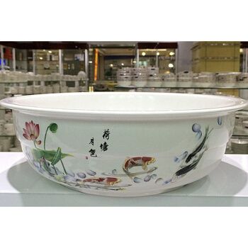 揉面盆 和面盆陶瓷和面盆 加厚汤盆 发面盆揉面盆老式传统瓷盆 恒源