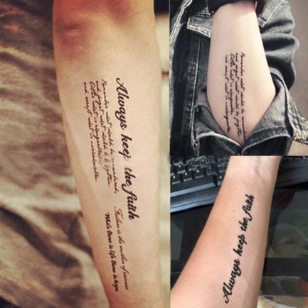 个性英文字母手臂纹身贴 男士 防水 持久 女刺青小贴纸锁骨腿仿n