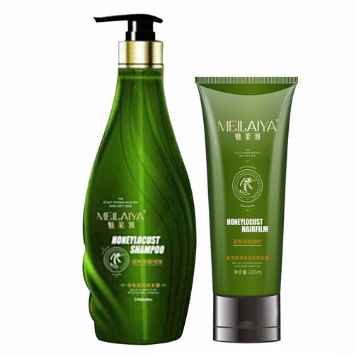 魅莱雅洗护套装 皂角洗发水滋养洗头液洗发露 生命果发膜480ml 330ml