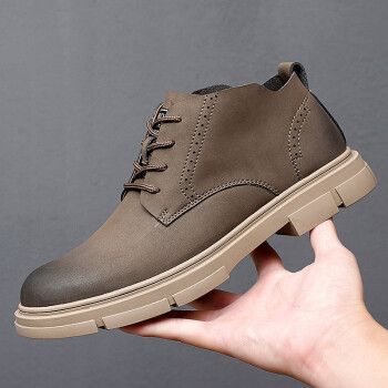 百丽圣步驼皮鞋男皮秋季2020新款登山工装鞋英伦风潮流小皮鞋户外马丁