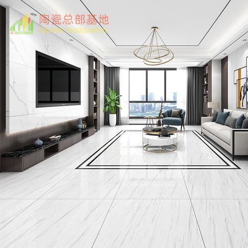 现代客厅通体大理石瓷砖800x80防滑亮光地板砖简约钻石釉室内地砖