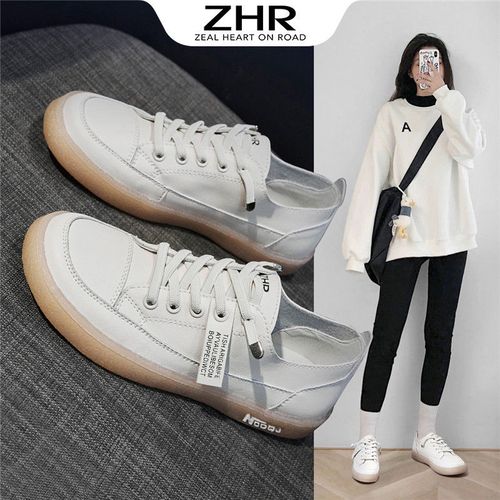 zhr女鞋2022新款鞋子女百搭学生韩国ulzzang鞋子平底小白鞋运动鞋
