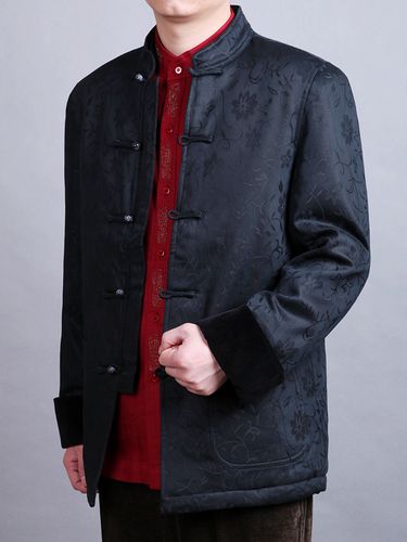 男士唐装外套 唐装民族服装百福龙冬季加棉唐装中国风民族服装男