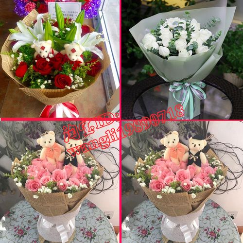 七夕玫瑰花束鲜花速递同城花店送花浙江台州市温岭市
