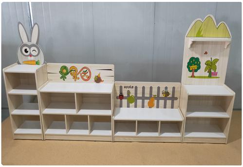 邦尼熊幼儿园儿童玩具架实木收纳柜教具柜区角柜子置物整理架书架
