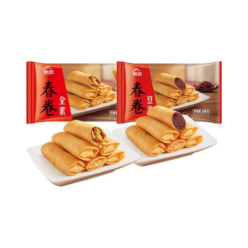 思念春卷 休闲速冻食品 清爽全素春卷 豆沙春卷 204g/袋 12只 全素
