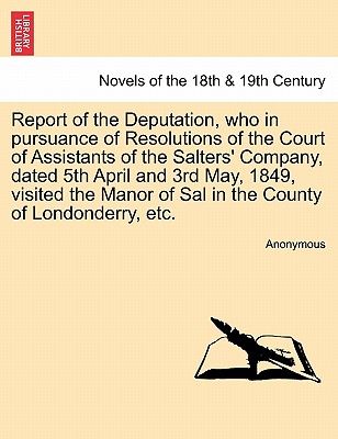 【预售】report of the deputation, who in pursuance of