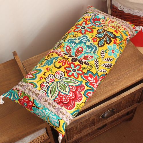 古代宫廷枕头 老粗布宫廷枕全荞麦壳枕头单人枕芯颈椎枕乔麦皮硬大人