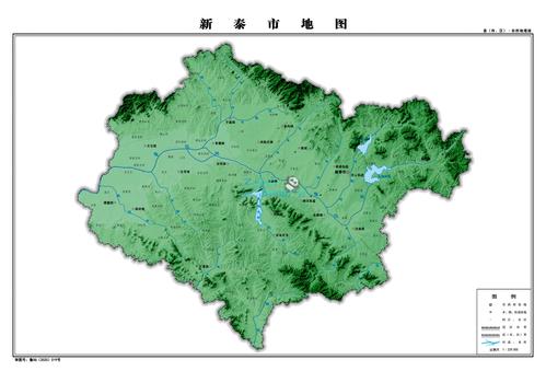 新泰市地图交通河流水系卫星英文旅游地形政区高清电子版定制打印