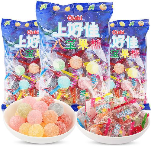 上好佳八宝糖水果硬糖薄荷糖混合口味500克散装八宝糖喜糖果零食
