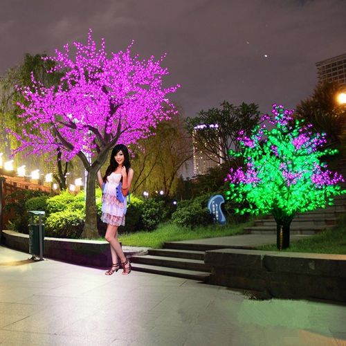 led发光树灯仿真樱花桃花2米3米户外景观灯酒店广场工程装饰树灯