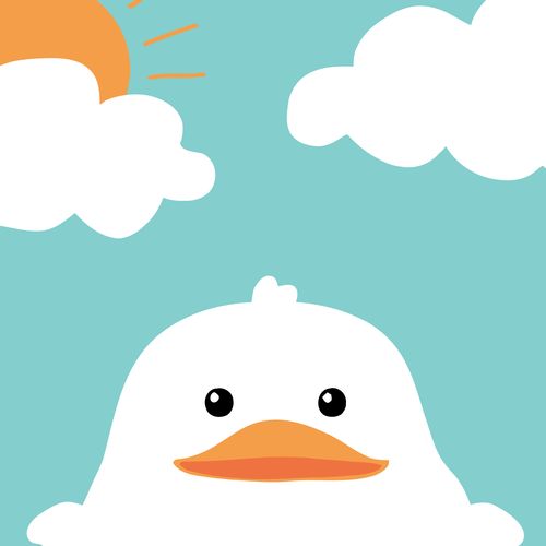 diy数字油画动物连连看儿童卡通手绘客厅卧室装饰画鸭嘴兽20*20