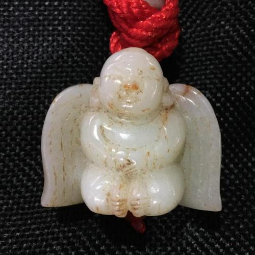 古董老玉器古玉唐代和田玉飞仙挂件吊坠老玉件收藏品包老古玩杂项