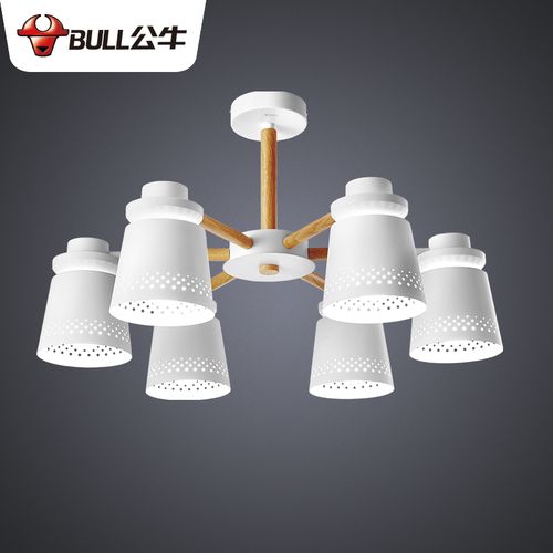 公牛(bull)吊灯 晶彩卧室灯客厅灯6头吊灯现代简约北欧灯具灯饰双向出