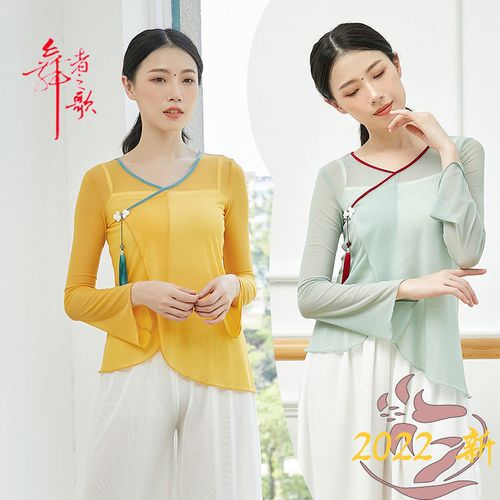 古典舞纱衣女春秋身韵练功服上衣飘逸中国风舞蹈演出服装