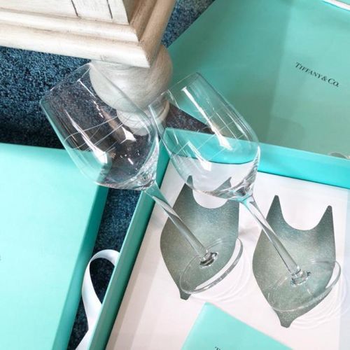 蒂芙尼香槟杯日本限定tiffany蒂芙尼韵律香槟红酒杯对杯生日结婚礼物