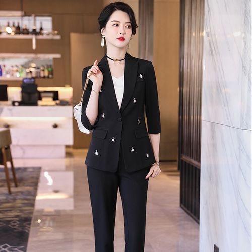 职业套装女西装外套高端时尚气质休闲春季女装新款女士西服工作服