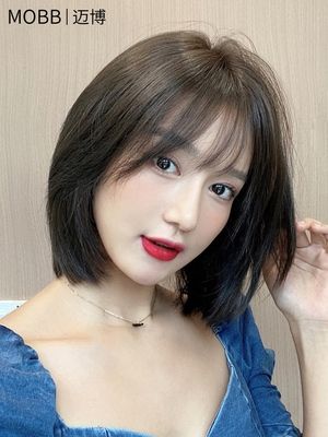 高档假发女短发空气刘海中长发自然少女韩式中短发