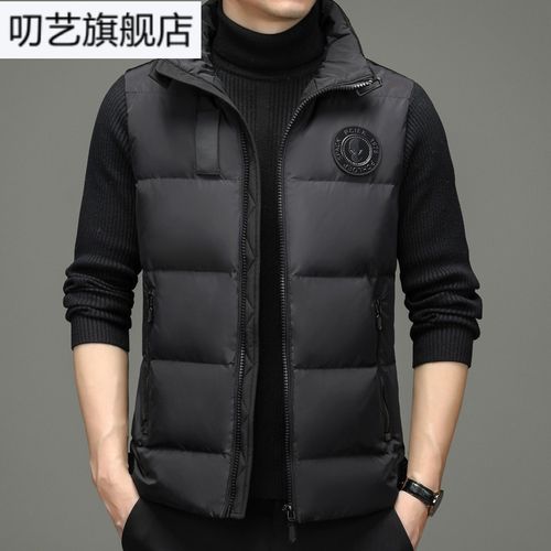 比音黑色勒芬马甲男秋冬季新款坎肩外穿羽绒背心韩版潮流爆款男装短款